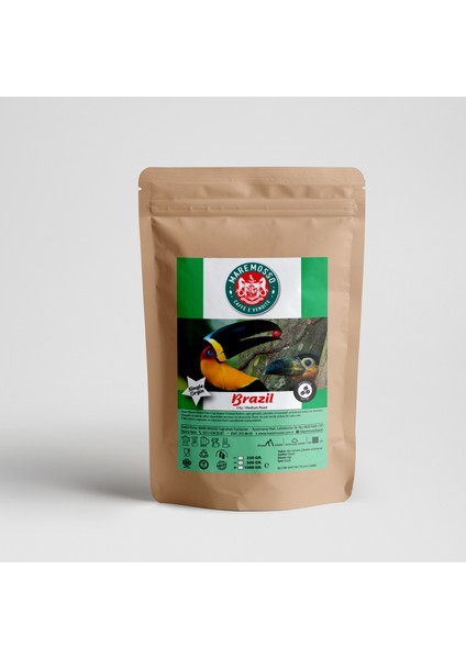 Mare Mosso Brazil Fine Cup Santos Yöresel Çekirdek Filtre Kahve 250 Gr.