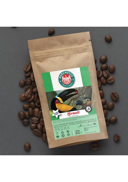 Mare Mosso Brazil Fine Cup Santos Yöresel Çekirdek Filtre Kahve 250 Gr.