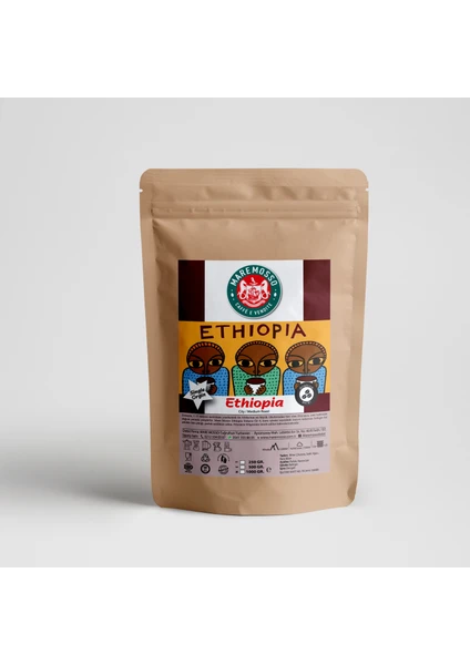 Mare Mosso Ethiopia Sidamo GR4 Yöresel Çekirdek Filtre Kahve 250 Gr.