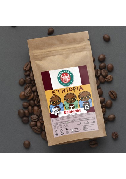 Mare Mosso Ethiopia Sidamo GR4 Yöresel Çekirdek Filtre Kahve 250 Gr.