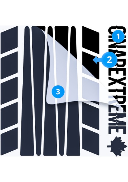 Şerit Tasarımlı Reflektif Gri Motosiklet Kask Sticker Çınar Extreme