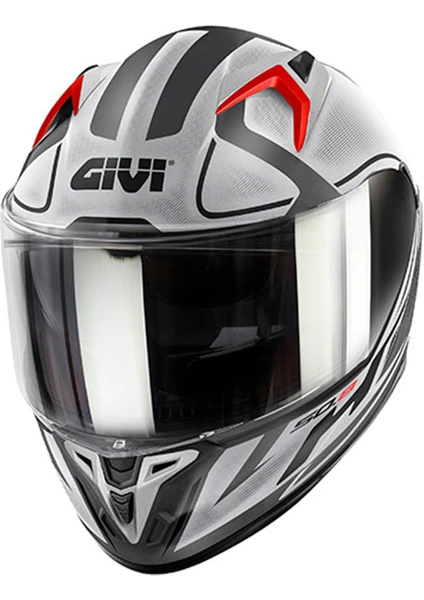 Gıvı 50.8 Racer Mat Siyah-Tıtanıum-Gri Kask