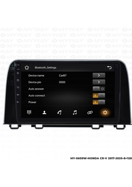 Honda Cr-V Android Carplay Multimedya Navigasyon Ekran Teyp 8GB+128GB