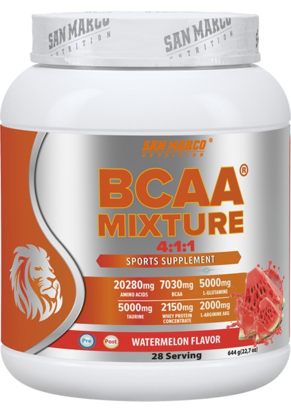 Sanmarco Nutrition Bcaa Mixture Karpuz Aromalı 644 gr