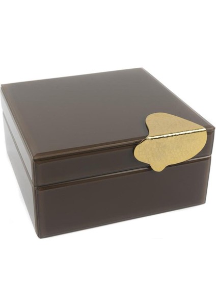 Kahverengi Gold Takı Kutusu 22X22X11CM