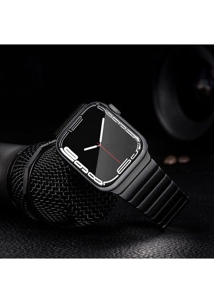 Apple Watch Series 8 7 6 Se 5 4 3 2 1 Uyumlu 42MM 44MM 45MM Metal Paslanmaz Çelik Kordon Magnetic Mıknatıslı Baklalı Loop Lüx Kordon Stainless Steel fiyatları