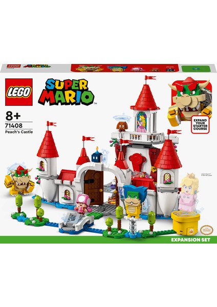 ® Super Mario™Peach's Castle Ek Macera Seti 71408 - 8 Yaş ve Üzeri Çocuklar için Koleksiyonluk Yaratıcı Oyuncak Yapım Seti (1216 Parça)