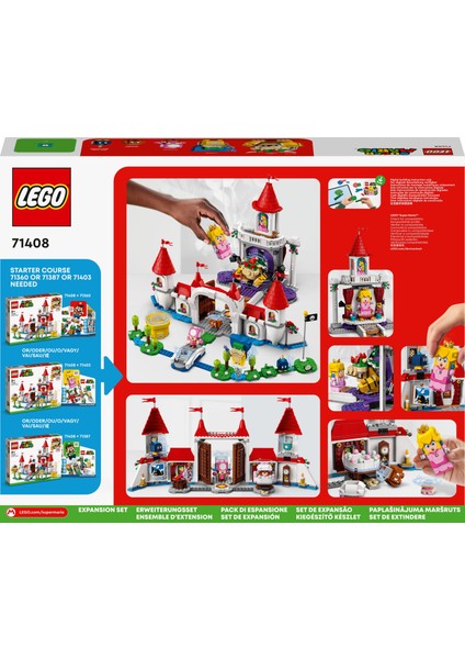 ® Super Mario™Peach's Castle Ek Macera Seti 71408 - 8 Yaş ve Üzeri Çocuklar için Koleksiyonluk Yaratıcı Oyuncak Yapım Seti (1216 Parça)