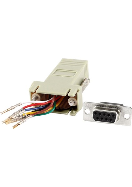 D-Sub 9 Pin Dişi - RJ45 Dişi Modüler Çevirici