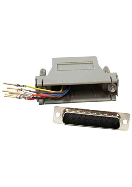 D-Sub 25 Pin Erkek - RJ45 Dişi Modüler Çevirici