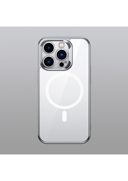 iPhone 14 Için Magsafe Manyetik Telefon Kılıfı - Gümüş (Yurt Dışından)