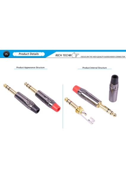 6.3 mm Trs Stereo Kaliteli Erkek Jack