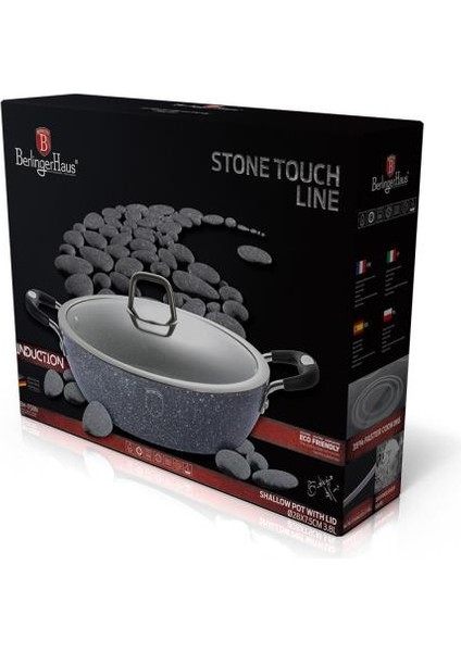 By Berlinger Haus Kapaklı Sığ Tencere 28 cm Stone Touch Line