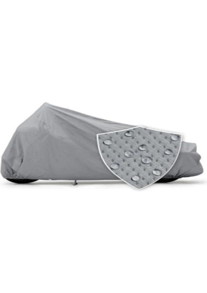 Kanuni Puma 150 Motor Brandası Arka Çanta Uyumlu (Bağlant,kilit Uyumlu) 4 Mevsim Koruma Gri