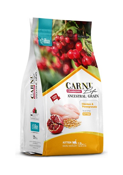 Carni Life Kitten 10 Kg Tavuk Nar Kızılcık