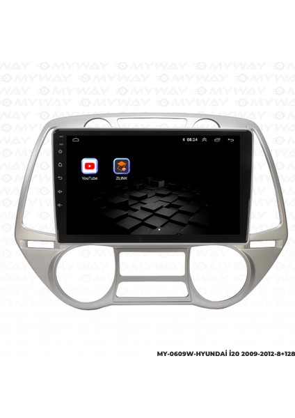 Hyundai I20 Android Carplay Multimedya Navigasyon Ekran Teyp 8GB+128GB