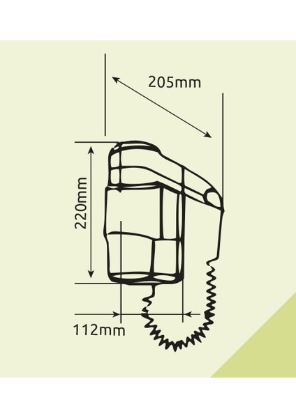 Xinda RCY12018A1 Saç Kurutma Makinesi Asma Yuvalı 1200 W