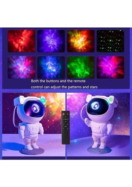Astronot Projector Gece Lambası Nebula ve Samanyolu Projeksiyon Gece Lambası