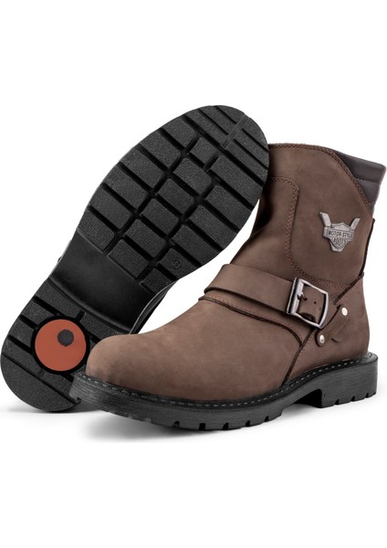 Rock Deri Erkek Bağcıksız Kürklü Postal Bot, Harley Bot modelleri