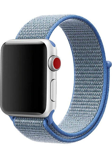Apple Watch 38-40MM Krd-03 Hasır Açık Mavi Kordon