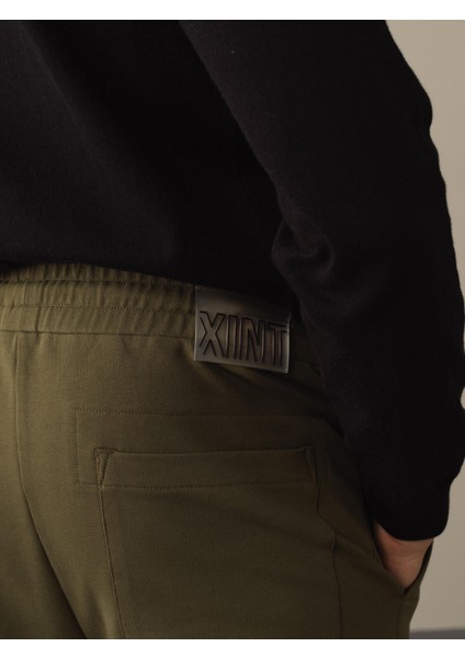 Erkek Haki Pamuklu Kargo Cep Sweat Pantolon fırsatları