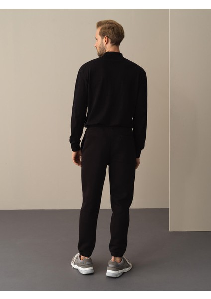 Erkek Siyah Basic Sweat Pantolon modelleri