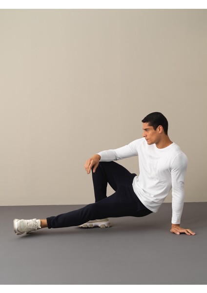 Erkek Lacivert Basic Sweat Pantolon
