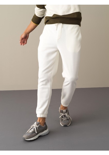 Erkek Beyaz Regular Fit Polar Sweat Pantolon fiyatları