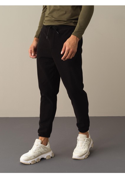 Erkek Siyah Regular Fit Polar Sweat Pantolon fiyatları