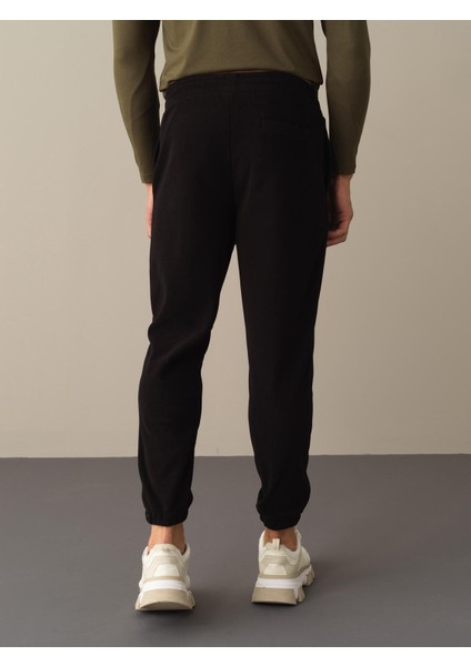 Erkek Siyah Regular Fit Polar Sweat Pantolon fırsatları