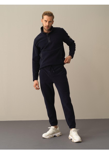 Erkek Lacivert Regular Fit Polar Sweat Pantolon