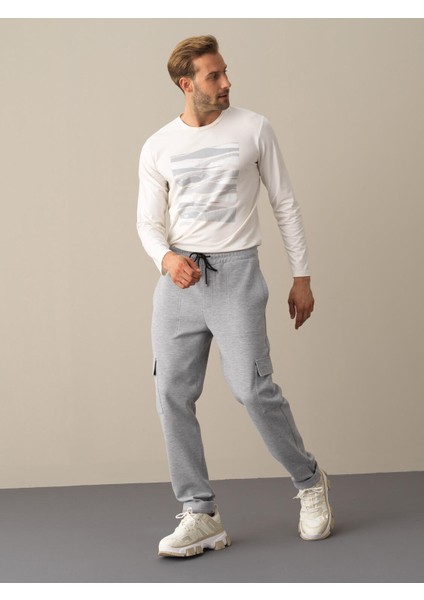 Erkek Gri Regular Fit Kargo Cep Pantolon fiyatları