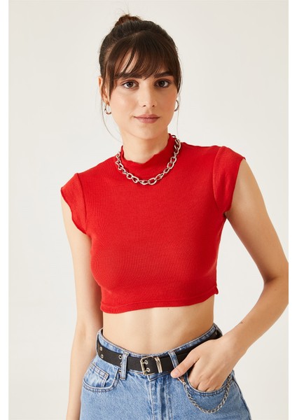 Kadın Dik Yaka Sıfır Kol Kaşkorse Bluz modelleri