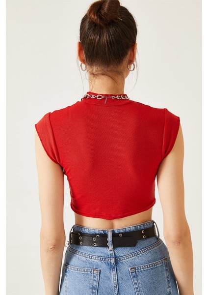 Kadın Dik Yaka Sıfır Kol Kaşkorse Bluz fırsatları