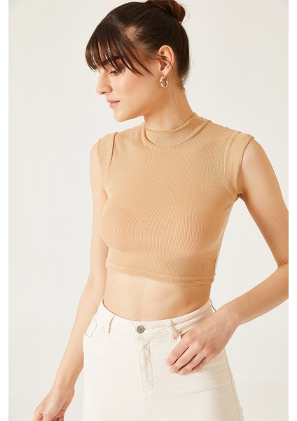 Kadın Dik Yaka Sıfır Kol Kaşkorse Bluz modelleri