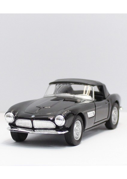 Siyah Bmw 507 1956 Çek Bırak Metal Oyuncak Araba 12 cm