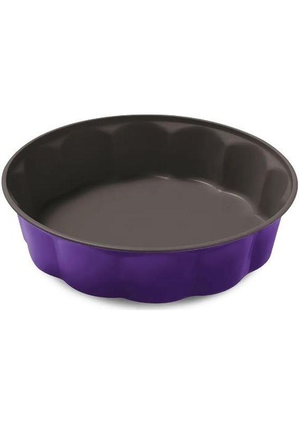 Renkli Fiorella Kek Kalıbı 26cm Mor