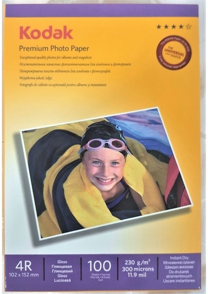 Premium Inkjet Fotoğraf Kağıdı Glossy 10 x 15 cm 4x6 4r 230 gr 100'lü
