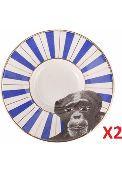 Wild Life Monkey Çay Tabağı 11CM 2'li 04ALM007472