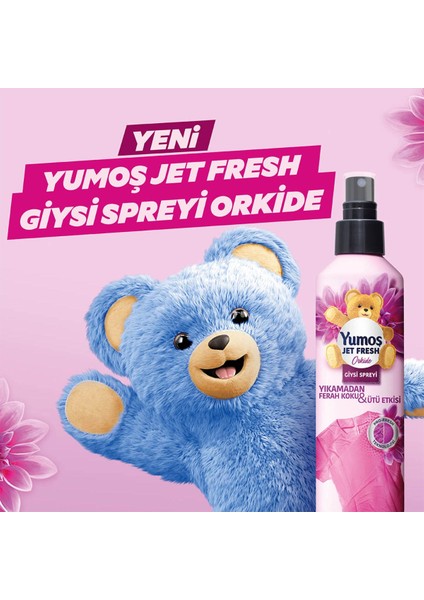 Jet Fresh Giysi Spreyi Yıkamadan Ferah Koku ve Ütü Etkisi  Orkide 200 Mlx4