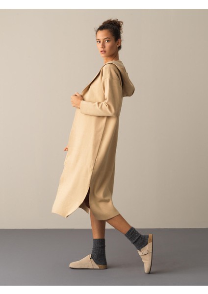 Kapüşonlu Regular Fit Uzun Hırka fırsatları