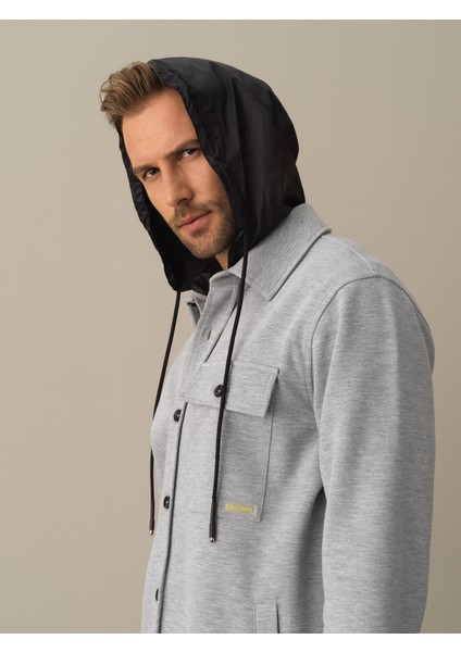 Erkek Gri Regular Fit Gömlek Ceket modelleri