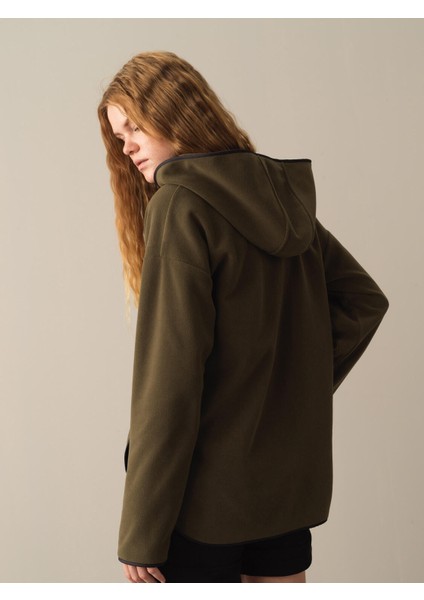 Kadın Haki Fermuarlı Polar Sweatshirt fırsatları