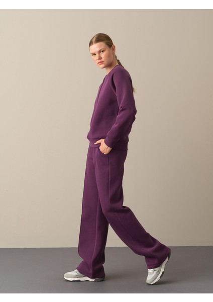 Kadın Mor Regular Fit Sweatshirt