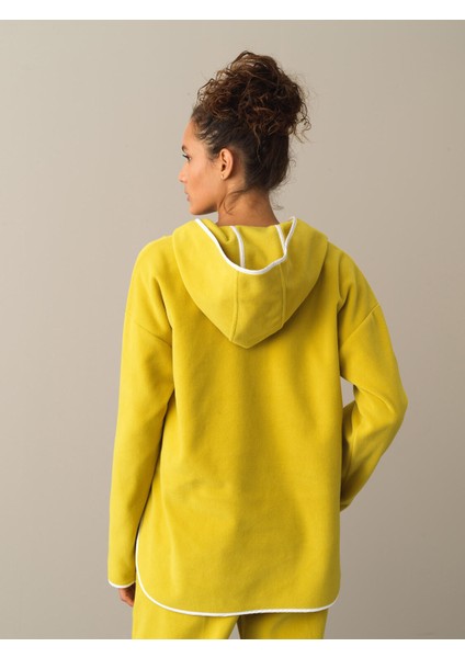 Kadın Sarı Fermuarlı Polar Sweatshirt fırsatları