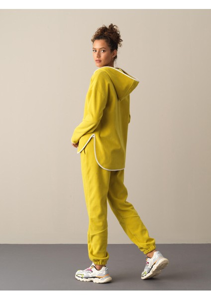 Kadın Sarı Fermuarlı Polar Sweatshirt indirimleri