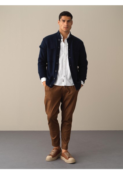 Erkek Lacivert Düğmeli Cep Detaylı Hırka fiyatları