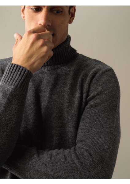 Erkek Antrasit Regular Fit Kazak fiyatları