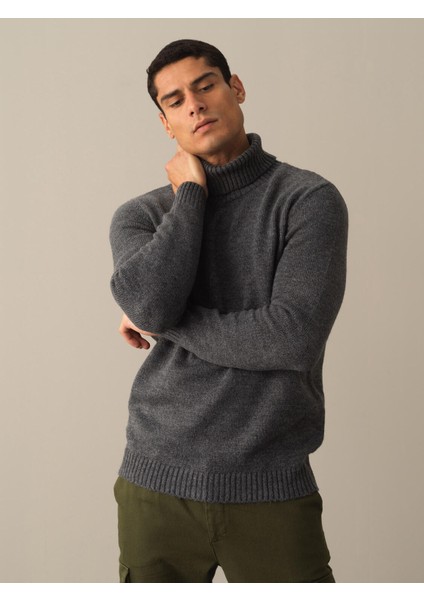 Erkek Antrasit Regular Fit Kazak modelleri