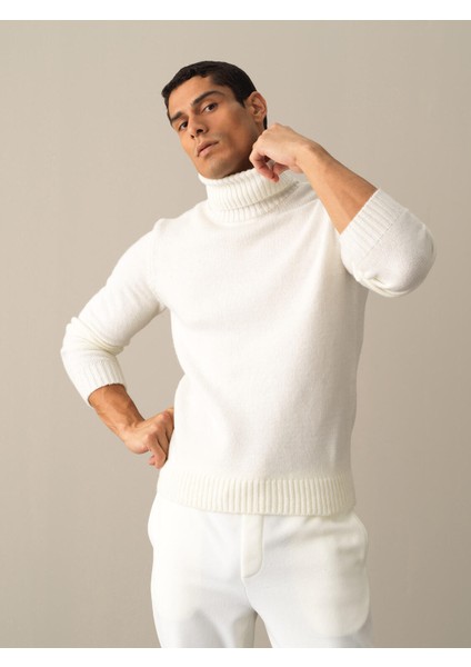 Erkek Ekru Regular Fit Kazak fiyatları